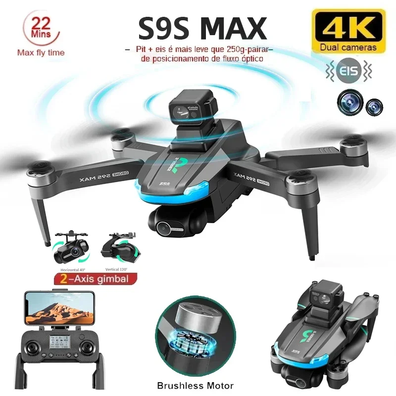 NEW S9S MAX MINI Drone 4K 2-Ax - Drone Gimbal Case reseña y precio