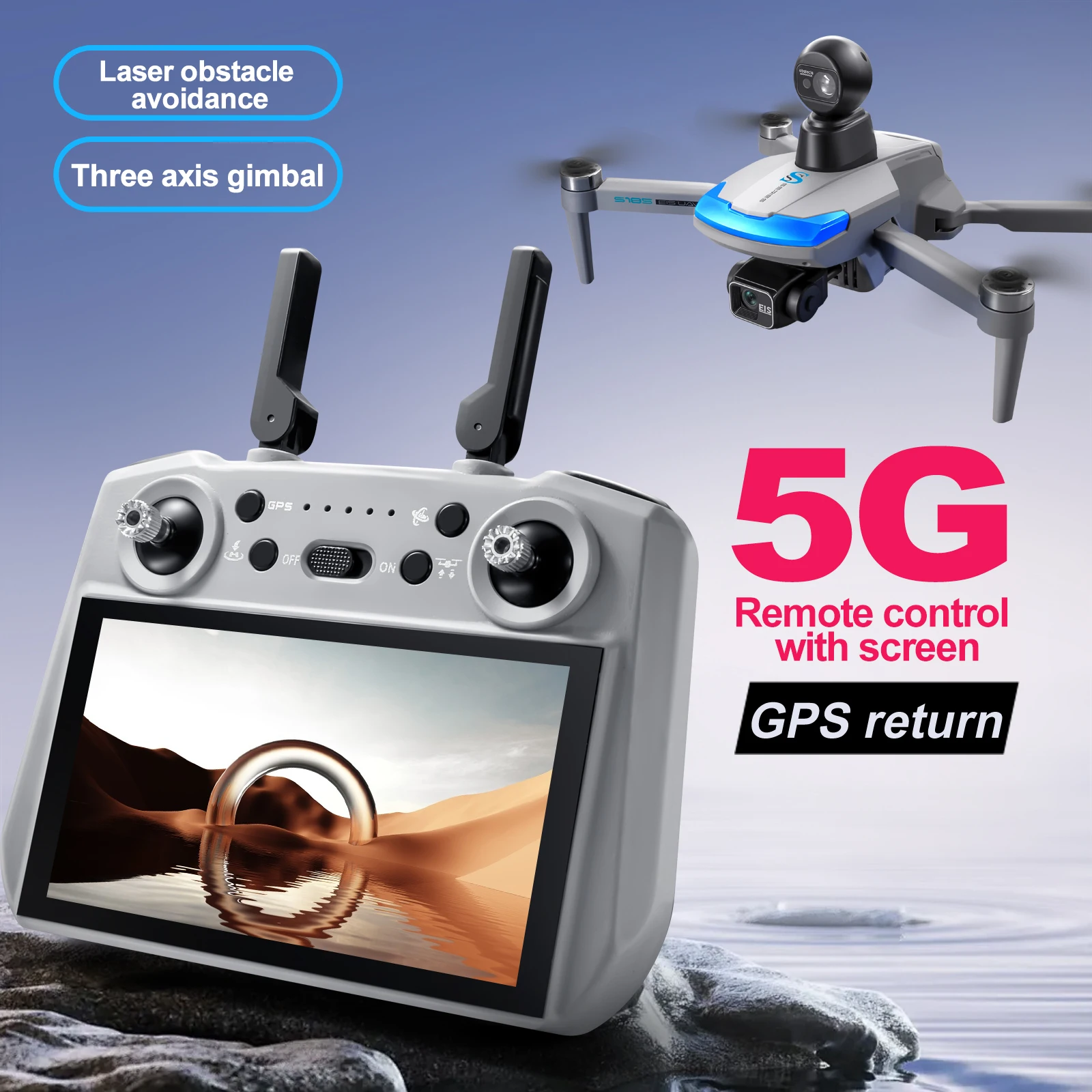 S185 Professional Drone 2.7K H - Drone Gimbal 3 Axis reseña y precio